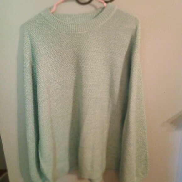 Chic Soul Long Sleeve Balloon sleeve Mint green sweater size 1x - Picture 1 of 1
